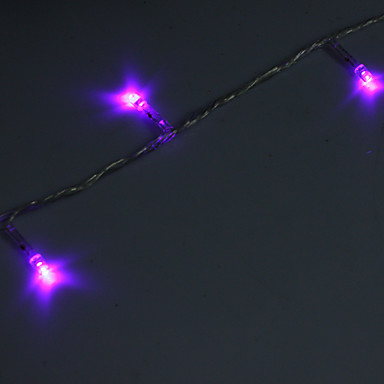 10M 6W 100-LED светодиодные ленты фиолетовый свет на Рождество Хэллоуин фестиваль украшения (110)