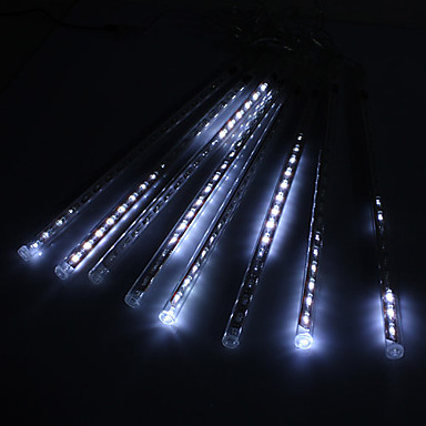 30см фестиваль украшения White LED Meteor Rin Светильники для Christs Prty (8-Pck, 110-220V)