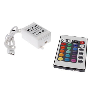 5M 20Вт 300x3528SMD RGB LED светодиодная лента с C адаптером и дистанционным управлением (100-240В)