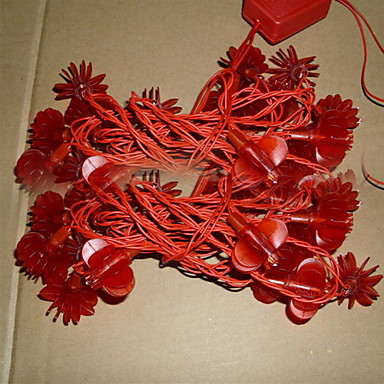 10м 5w 52-светодиодный красный свет фонаря дизайн строки лампы фестиваля украшения (110/220В)