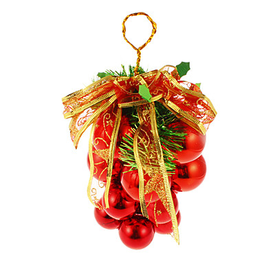 15см Пластиковые кластера винограда фуксия на Рождество