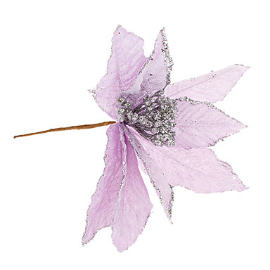 1PCS Glitter rple Flower Новогоднее украшение