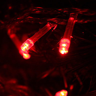 10М 100-LED красный водонепроницаемый Светодиодные полосы света для Новогодние украшения (220)