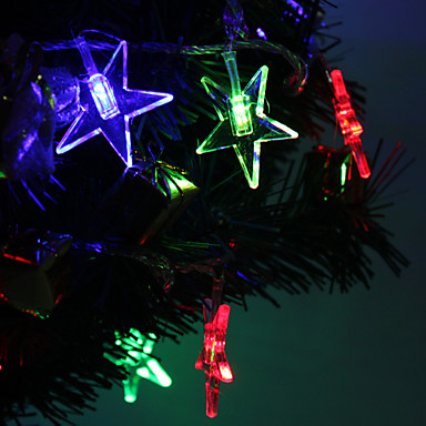 7M 30-светодиодный Luckystr-Shped Красочный светодиодные Газа Firy лампы для фестиваля украшения (220)