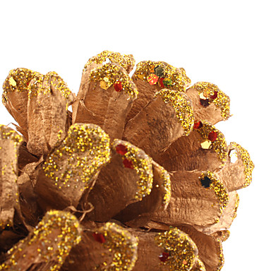 Золотой Шишка Новогоднее украшение Рождественская елка орнамент