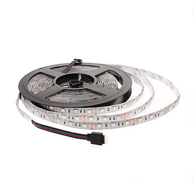 Водонепроницаемая 5-метровая 5050 SMD RGB LED лента (300 лампочек) с пультом управления и адаптером в комплекте (100-240V).
