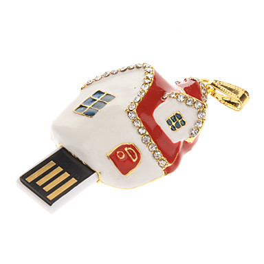 Металл Рождество дома Модель USB 16GB