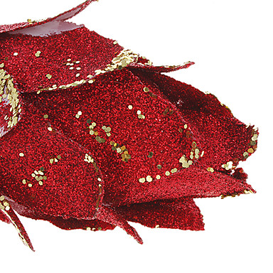 2PCs Красный Блеск Pinecones Новогоднее украшение