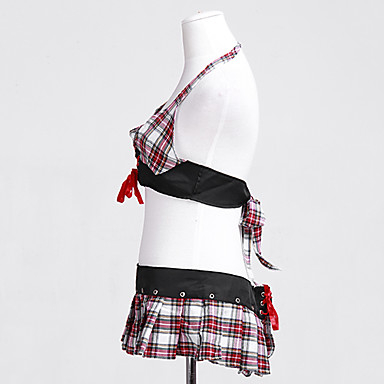 Сексуальный женский костюм Plaid Холтер (2 шт)
