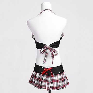 Сексуальный женский костюм Plaid Холтер (2 шт)