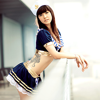 Hot Girl Темно-синий хлопок матроска