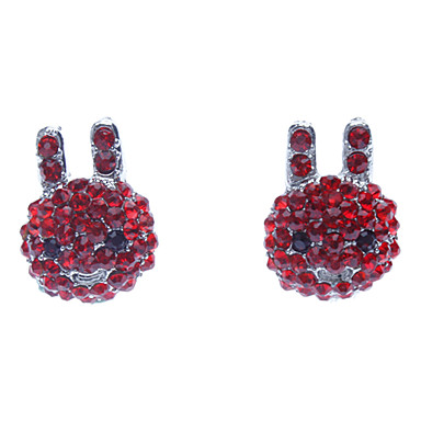 Unique Rabbit чешских камней Серьги (Random Color)