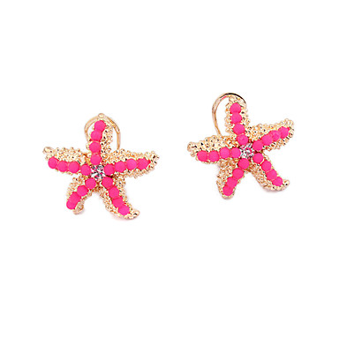 Конфеты сплава цвета Акриловые Starfish Pattern Серьги (разных цветов)