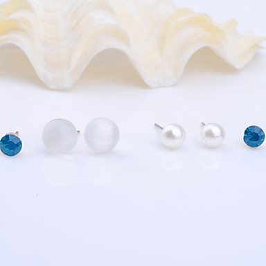 Кошачий глаз Циркон Серьги Set (3 пары)