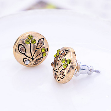 Lureme Винтаж Green Tree Цветы серьги стержня