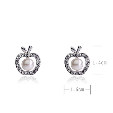 Имитация родия Apple, форма сплава серьги