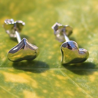 Классический женский Серебряный Diand Стад Серьги (1 пара)