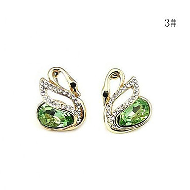 Прекрасный Crystal Swan Pattern Серьги (разных цветов)
