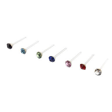 18 пар круглую форму стержня Rhinestone серьги смешанных цветов (10 шт / лота)