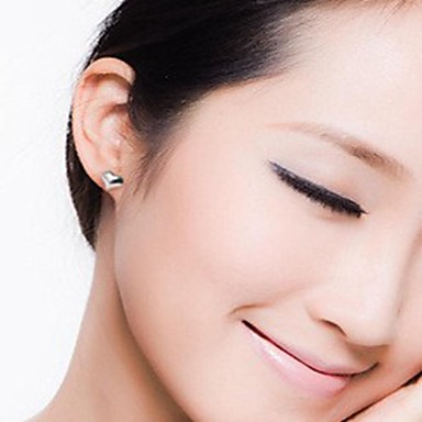 Классический женский Серебряный Diand Стад Серьги (1 пара)