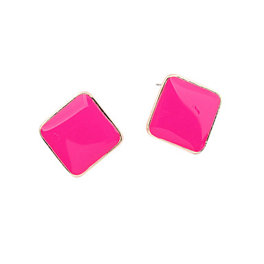 Сплав покрытием Candy сплава цвета акриловые квадратные серьги Pattern (разных цветов)