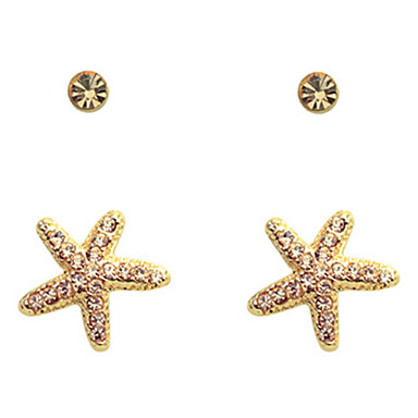 Starfish сплава циркония серьги наборы (4 шт)