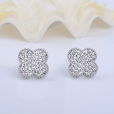 Four Leaf Clover серьги сплава циркония