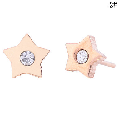 Lureme Crystal Star нержавеющей стали серьги стержня