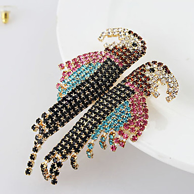 Серьги Rhinestone Parrot