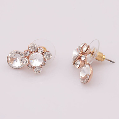 Роза Позолоченные серьги Rhinestone