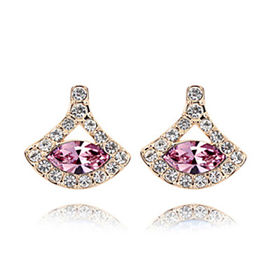 Кошачий глаз формы Crystal Rhinestone пограничного 18K позолоченный Серьги