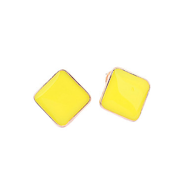 Сплав покрытием Candy сплава цвета акриловые квадратные серьги Pattern (разных цветов)