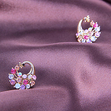 Элегантная дама темперамента Rhinestone серьги с бриллиантами шпильки женщины павлина E830