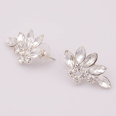 Листья формы Сплав Rhinestone Серьги (золото)