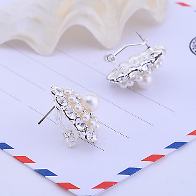 Сплав Циркон Серьги Круглые Pattern