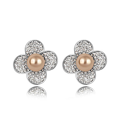 Clover Pearl моды Кристалл Серьги