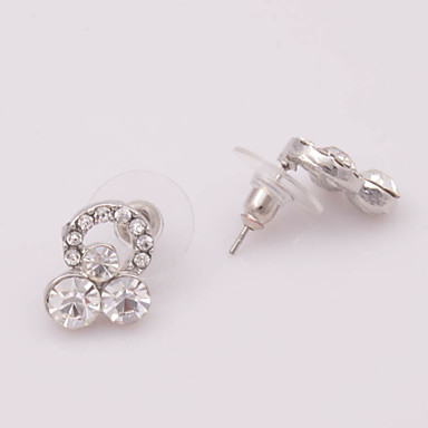 Серебряные серьги Сплав Rhinestone