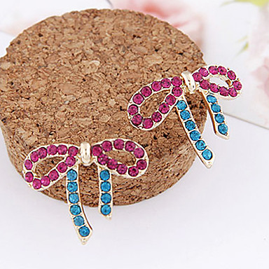 Изысканный Большой бантом Блестящие серьги Rhinestone
