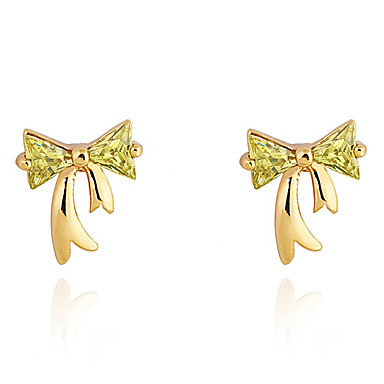 Позолоченные бронзовые серьги Циркон Стад ERZ0230