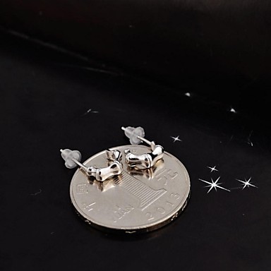 Копыта Мода Лошади S925 Посеребренная серьги стержня