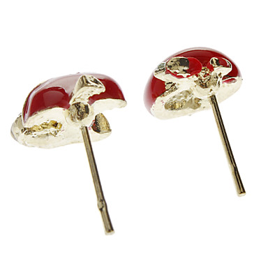 Apple Red Металл серьги с бриллиантами шпильки