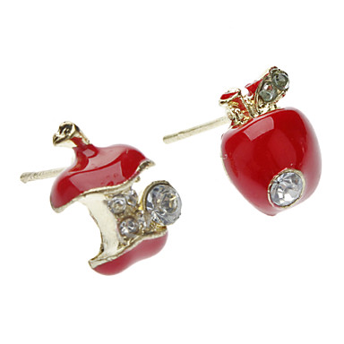 Apple Red Металл серьги с бриллиантами шпильки