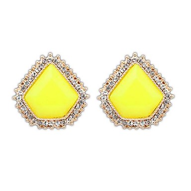 Европейской и американской моды Геометрическая Jewel Серьга