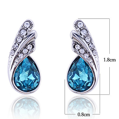 Lureme Кристалл Teardrop Серьги Форма Стад