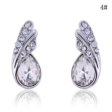 Lureme Кристалл Teardrop Серьги Форма Стад