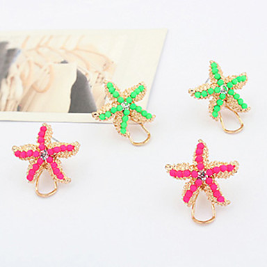 Конфеты сплава цвета Акриловые Starfish Pattern Серьги (разных цветов)