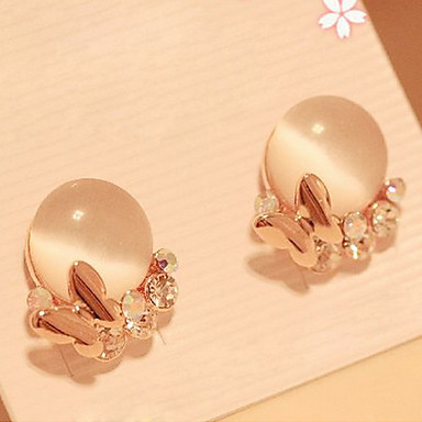 Сладкий Ассорти Цвет Gem серьги стержня (Champange, розовый) (1 пара)