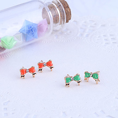 Позолоченные Bowknot Pattern Серьги (разных цветов, 2 пары)