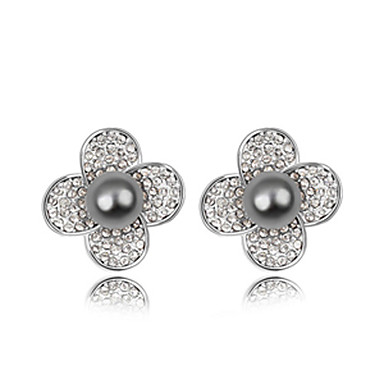 Clover Pearl моды Кристалл Серьги