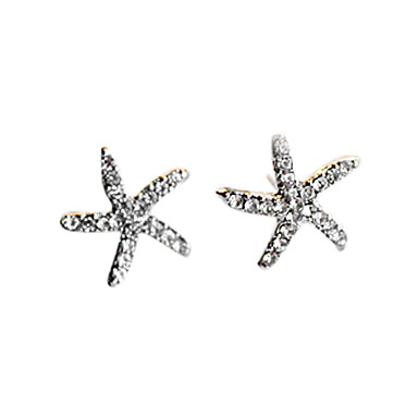 Изысканный полна бриллиантовые серьги морская звезда женских моделей пентаграмма серьги красочные серьги E185 E306